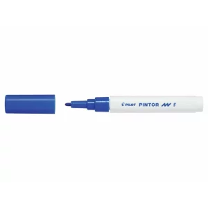 Marker cu vopsea Pintor, Pilot, 1.0 mm, varf rotund, Albastru Fine