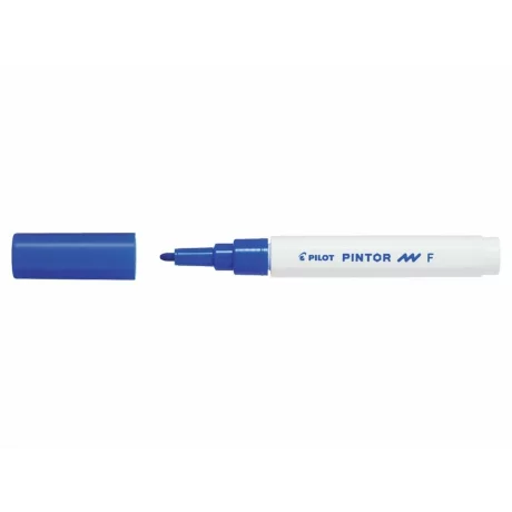 Marker cu vopsea Pintor, Pilot, 1.0 mm, varf rotund, Albastru Fine