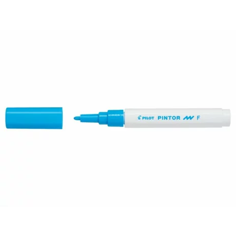 Marker cu vopsea Pintor, Pilot, 1.0 mm, varf rotund, Bleu Fine