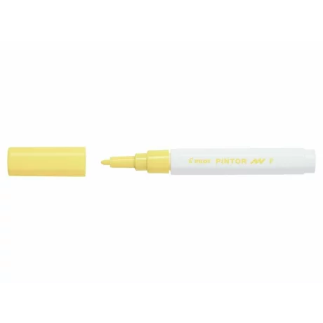 Marker cu vopsea Pintor, Pilot, 1.0 mm, varf rotund, Galben Fine