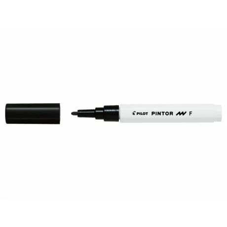 Marker cu vopsea Pintor, Pilot, 1.0 mm, varf rotund, Negru Fine