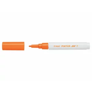 Marker cu vopsea Pintor, Pilot, 1.0 mm, varf rotund, Portocaliu Fine