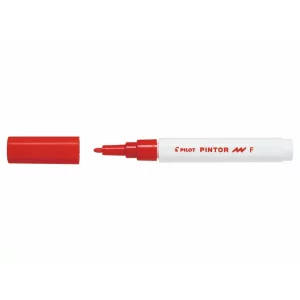 Marker cu vopsea Pintor, Pilot, 1.0 mm, varf rotund, Rosu Fine