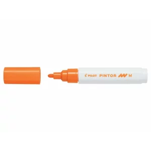 Marker cu vopsea Pintor, Pilot, 1.40 mm, varf rotund, Orange Mediu