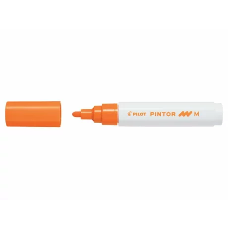 Marker cu vopsea Pintor, Pilot, 1.40 mm, varf rotund, Orange Mediu