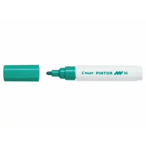 Marker cu vopsea Pintor, Pilot, 1.40 mm, varf rotund, Verde Mediu