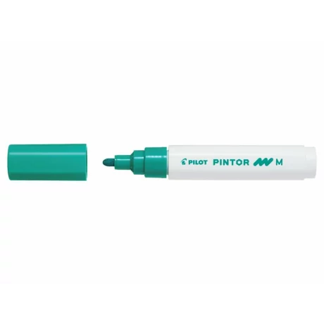 Marker cu vopsea Pintor, Pilot, 1.40 mm, varf rotund, Verde Mediu