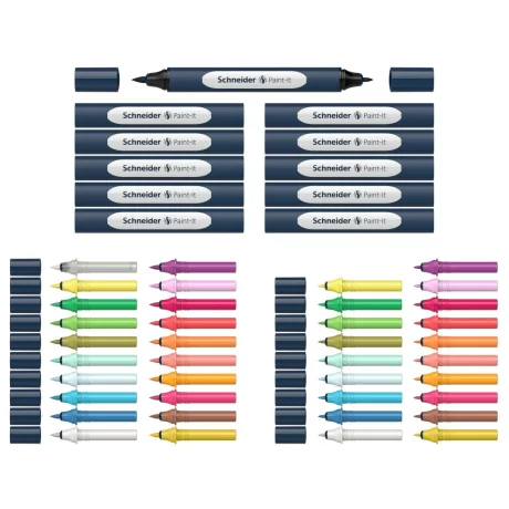 Set 1 Schneider Paint-It 040 TwinMarker 52 piese