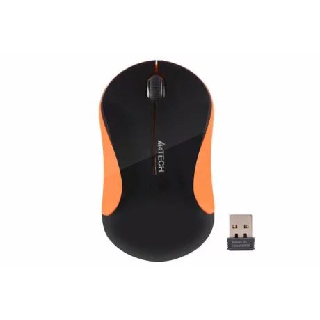 Mouse A4TECH V-TRACK G3-270N-1 negru + Portocaliu WRLS A4TMYS46039