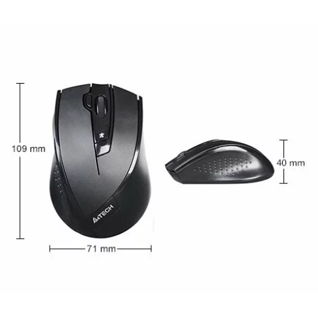 MOUSE A4TECH wireless, negru, G9-730FX-BK