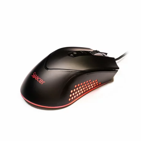 MOUSE Spacer - gaming, cu fir, USB, optic, 12.000 dpi,  negru, SPGM-ALIEN-NOVA