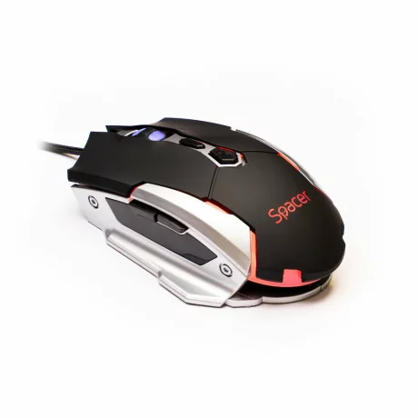 MOUSE Spacer gaming, cu fir, USB, optic, 3.200 dpi,  negru,  SPGM-PULSAR-LITE