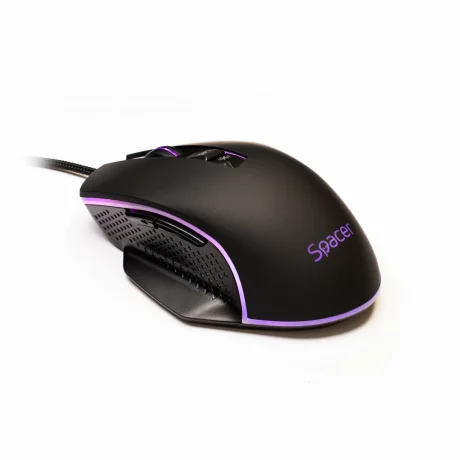 MOUSE Spacer  gaming, cu fir, USB, optic, 6.400 dpi,  negru, SPGM-PULSAR-SPEED