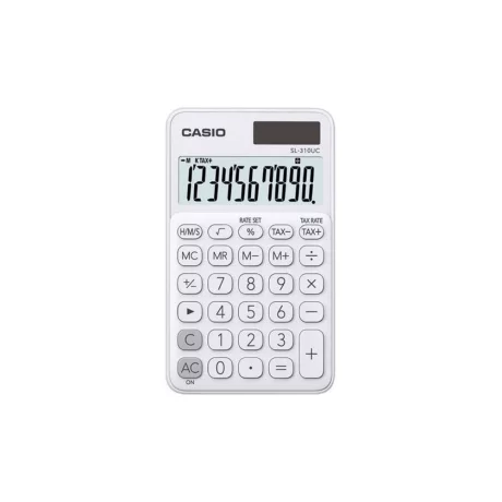 Calculator portabil Casio SL-310UC, 10 digits Alb