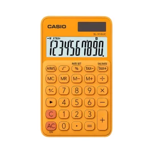 Calculator portabil Casio SL-310UC, 10 digits Portocaliu