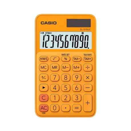 Calculator portabil Casio SL-310UC, 10 digits Portocaliu