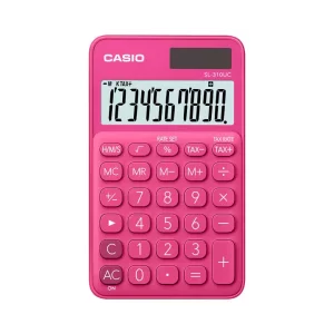 Calculator portabil Casio SL-310UC, 10 digits Rosu