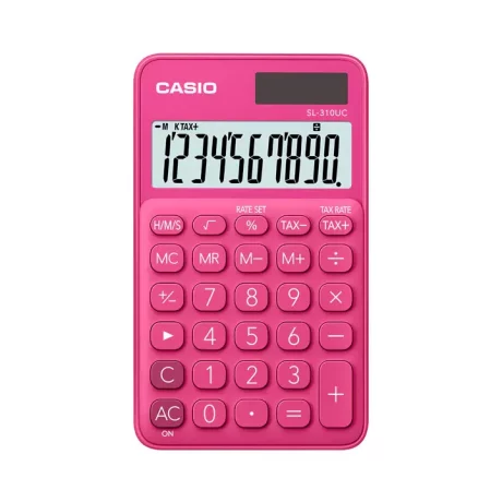 Calculator portabil Casio SL-310UC, 10 digits Rosu