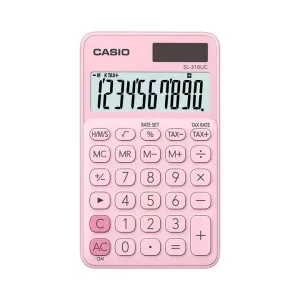 Calculator portabil Casio SL-310UC, 10 digits Roz