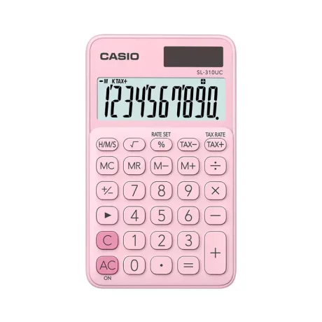 Calculator portabil Casio SL-310UC, 10 digits Roz