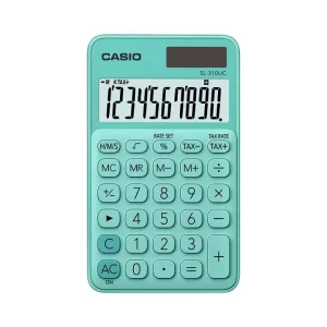 Calculator portabil Casio SL-310UC, 10 digits Verde