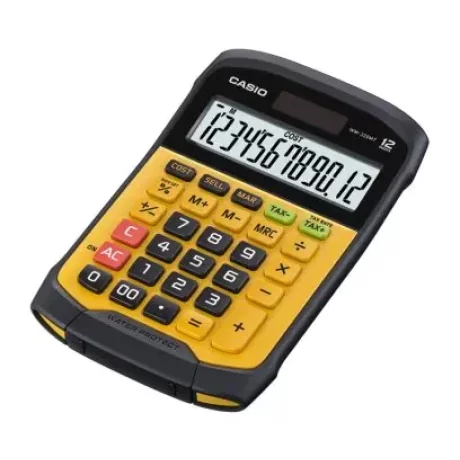 Calculator de birou Casio, rezistent la apa si praf, 12 digits, portocaliu