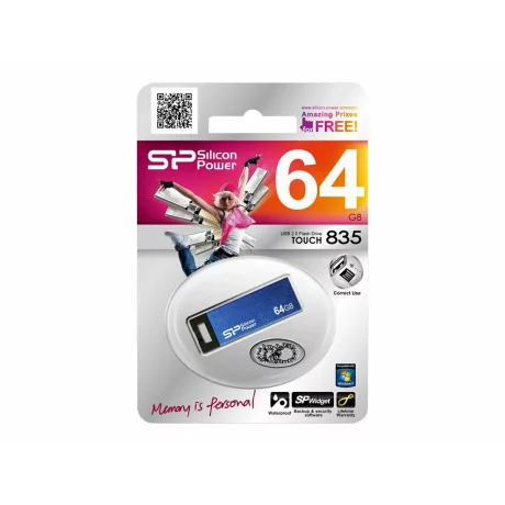 Memorie USB SILICON POWER  Touch 835 ,64GB ,USB 2.0 ,Blue