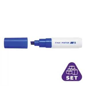 Marker cu vopsea Pilot Pintor , 8.0 mm, varf rotund, Albastru