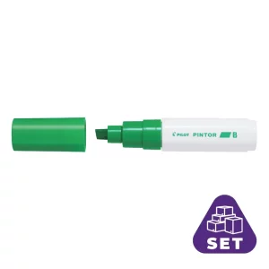 Marker cu vopsea Pilot Pintor , 8.0 mm, varf rotund, Verde Deschis