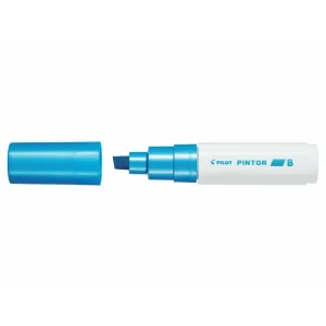 Marker cu vopsea Pilot Pintor , 8.0 mm, varf tesit, Albastru Metalizat