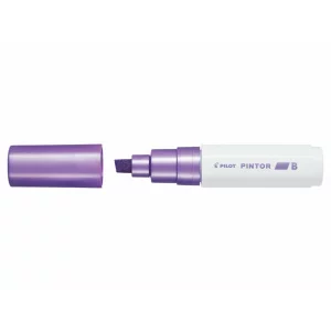 Marker cu vopsea Pilot Pintor , 8.0 mm, varf tesit, Violet Metalizat