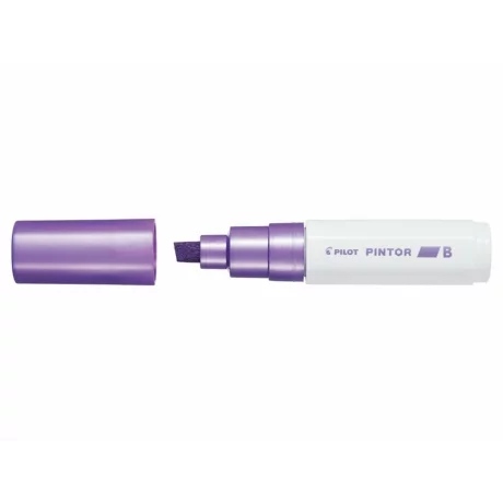 Marker cu vopsea Pilot Pintor , 8.0 mm, varf tesit, Violet Metalizat