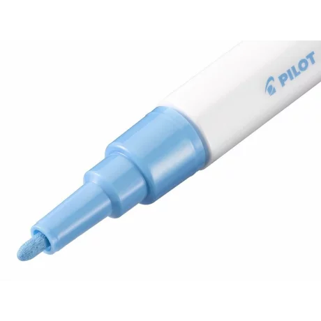 Marker cu vopsea Pilot Pintor Metalic, varf rotund, 1.0 mm, Fine Albastru Metalic