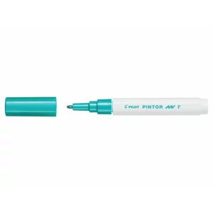 Marker cu vopsea Pilot Pintor Metalic, varf rotund, 1.0 mm, Fine Verde Metalic