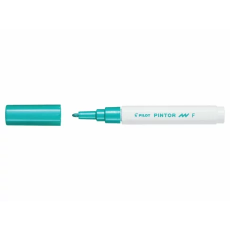 Marker cu vopsea Pilot Pintor Metalic, varf rotund, 1.0 mm, Fine Verde Metalic