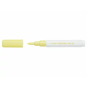 Marker cu vopsea Pintor, Pilot, 0.7 mm, varf rotund, EF, Galben Pastel