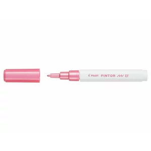 Marker cu vopsea Pintor, Pilot, 0.7 mm, varf rotund, EF, Roz Metalic