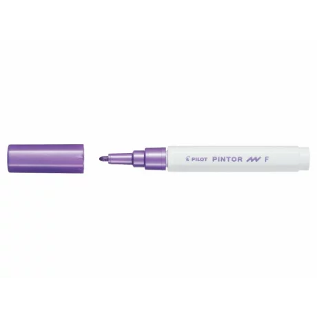 Marker cu vopsea Pintor, Pilot, 1.0mm, varf rotund, Fine, Violet Metalic