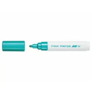 Marker cu vopsea Pintor, Pilot, 1.40 mm, varf rotund, Mediu, Verde Metalic