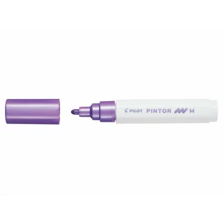 Marker cu vopsea Pintor, Pilot, 1.40 mm, varf rotund, Mediu, Violet Metalic