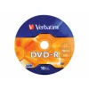 DVD-R VERBATIM 16X 4.7GB WAGON WRAP MATT SILVER SPINDLE 10 43729