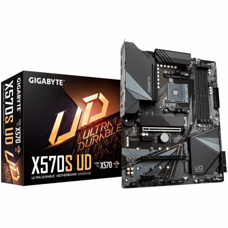 GIGABYTE Mainboard Desktop X570S UD 1.0 (AM4, 4xDDR4, 1xHDMI, 2.5GbE LAN, 2xPCI-E x16, 2x PCI-E x1, 3xM.2, 6xSATAIII,  6x USB3.2 Gen1, 2x USB Type-C, 1x USB3.2 Gen2, 6x USB 2.0/1.1) ATX &quot;X570S_UD_1.0&quot;