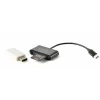 CARD READER extern GEMBIRD, 2 in 1, interfata USB Type C, negru, UHB-CR3-02