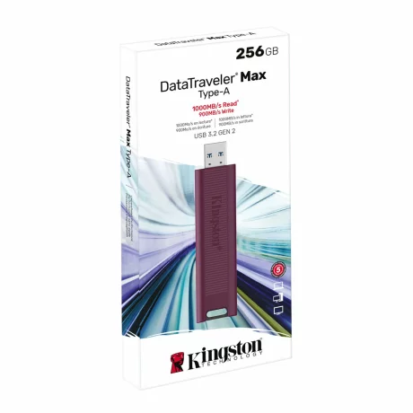 Memorie USB Flash Drive Kingston Data Traveler Max, 256GB, USB 3.2 Gen2, negru