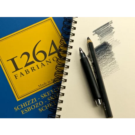 Bloc desen 1264 Schizzi, A3, 90gr, 120 file, cu spirală pe lățime Fabriano