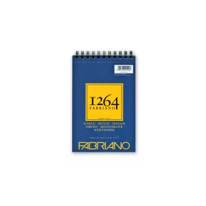 Bloc desen 1264 Schizzi, A5, 90gr, 60 file, cu spirală pe lățime Fabriano