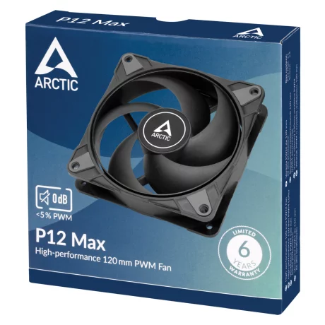 VENTILATOR ARCTIC PC P12 Max, 120x120x25mm, dual ball bearing,3300 RPM, PWM regulated, &quot;ACFAN00280A&quot;