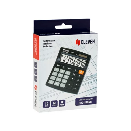 Calculator de birou 10 digiți, 124 x 102 x 25 mm, Eleven SDC-810NR