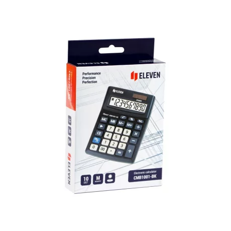 Calculator de birou 10 digiți, 137 x 102 x 31 mm, Eleven CMB1001-BK