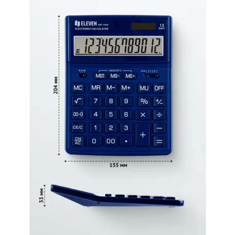 Calculator de birou 12 digiți, 204 x 155 x 33 mm, Eleven SDC-444XR